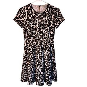 Kate Spade Autumn‎ Leopard Print Skater Dress Size 0